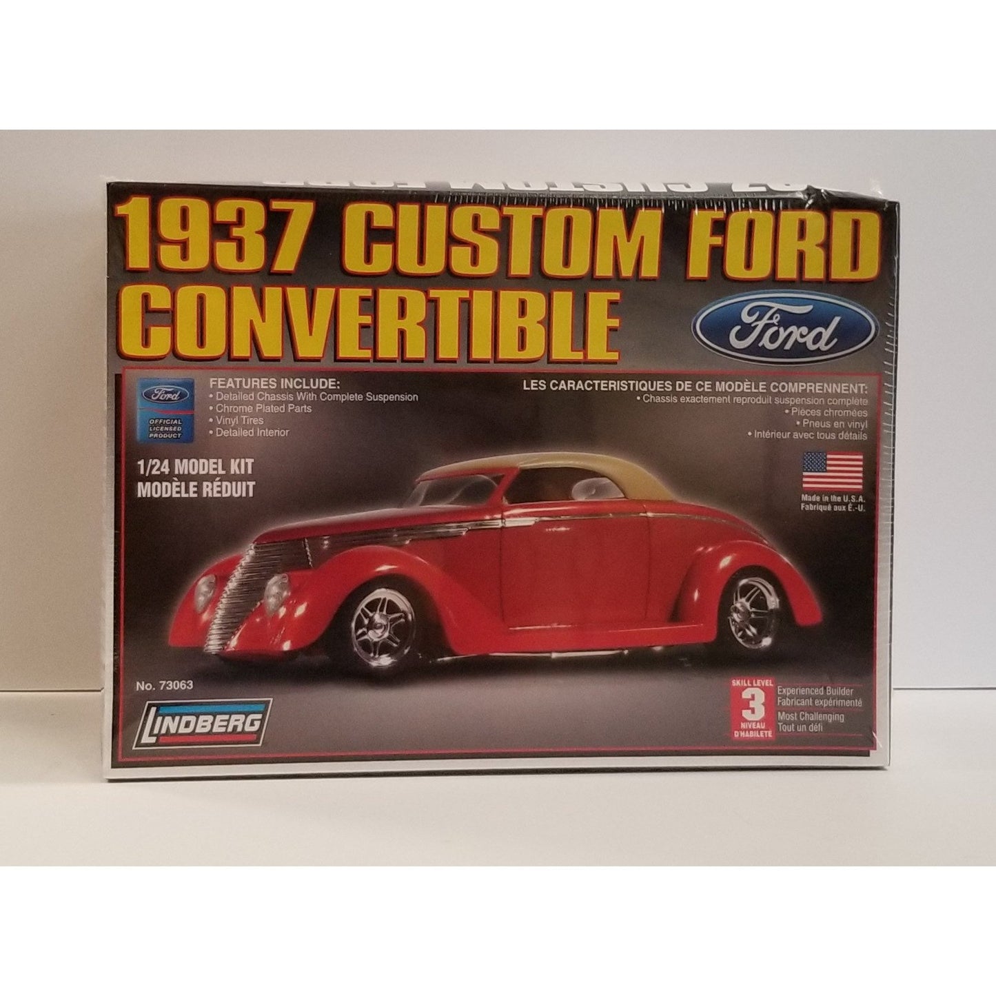 1/24 Scale Lindberg No.73063 1937 Custom Ford Convertible