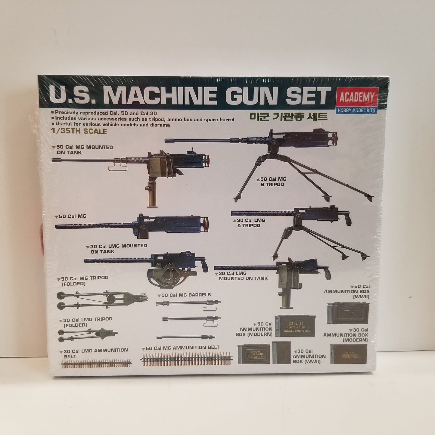 1/35 Scale Academy No.1384 U.S. Machine Gun Set