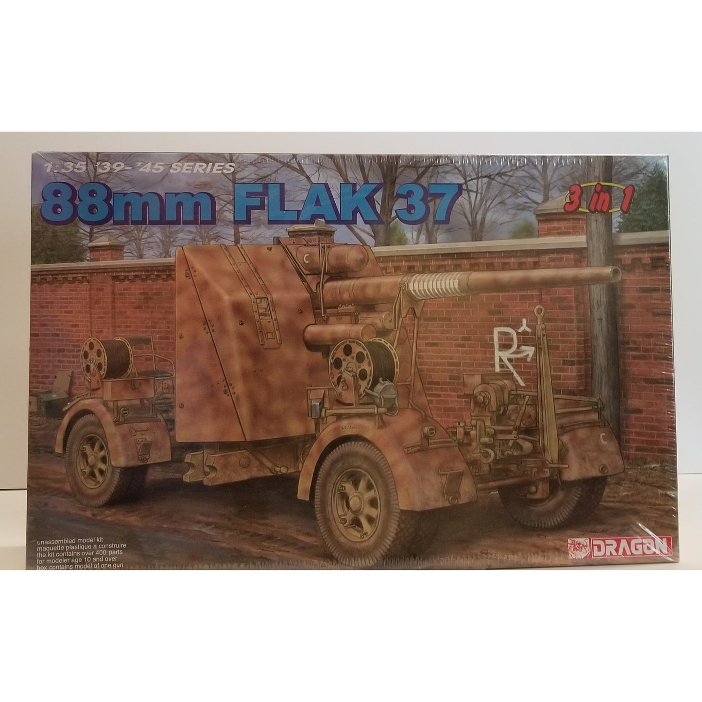 1/35 Scale Dragon No.6287 3 In 1 Kit 88mm Flak 37