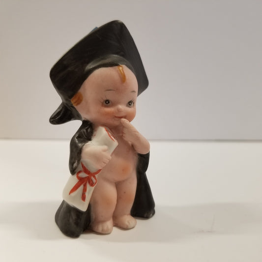 Vintage Geo Z. Lefton Pocelain Kewpie Graduation Doll