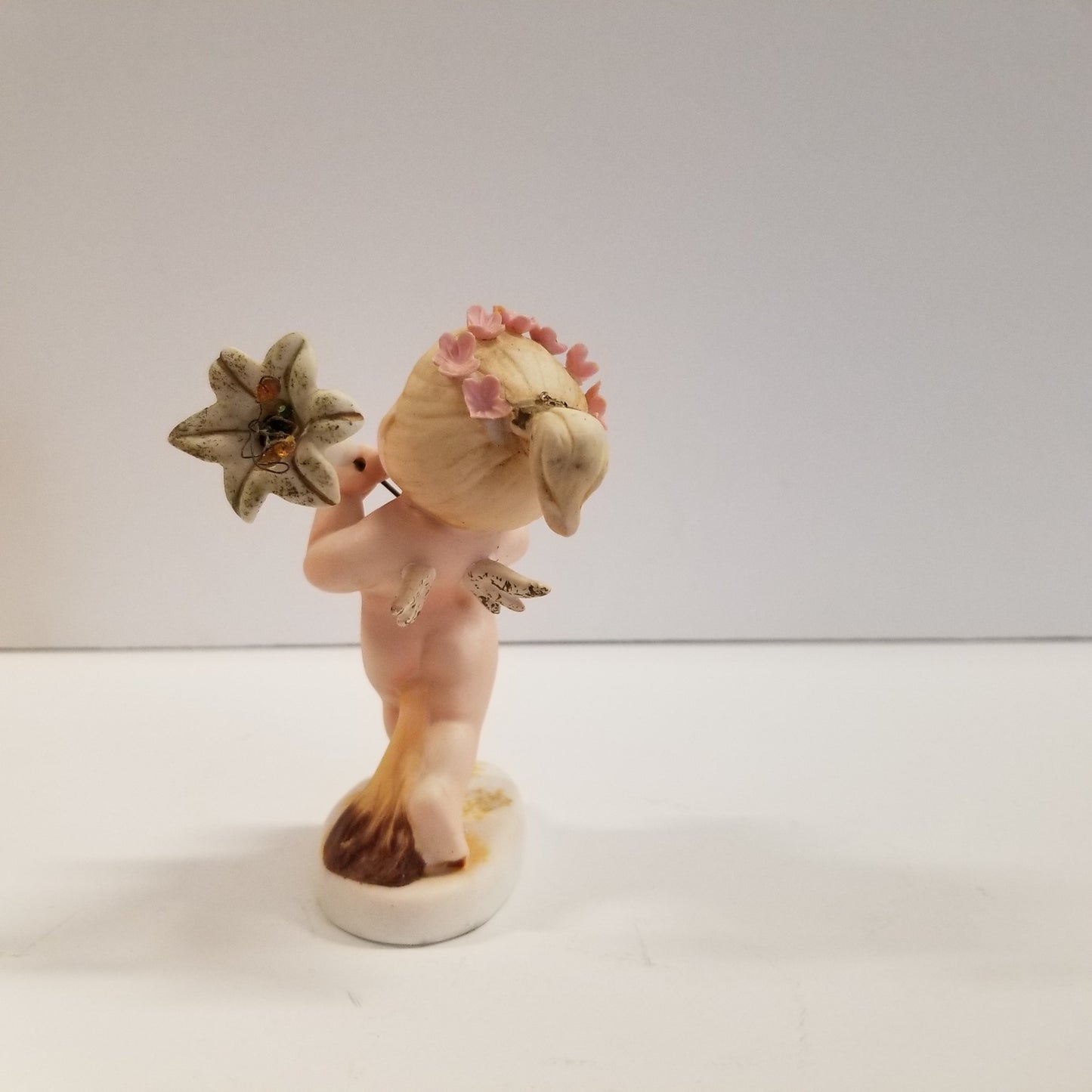 Vintage Geo Z. Lefton Porcelain March Flower Angel