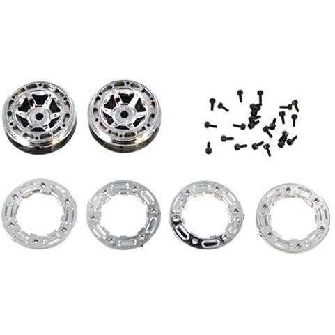 24709 Wheel Rims + Wheel Frames + Cap Head Hex. Self Tapping Screw 1.5*4mm(24PC)