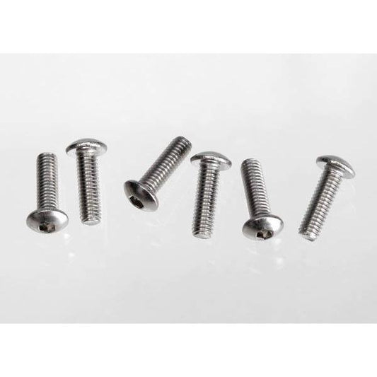 2577X Screws, 3X10 Button-Head Machine (Hex Drive) (Stainless Steel) (6)