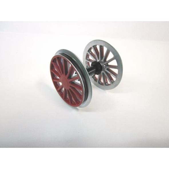 36085 BB Plated Traction Wheelset BR194, Red - Swasey's Hardware & Hobbies