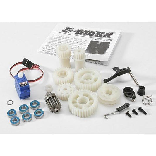 3998 Two Speed Conversion Kit (E-Maxx) (Includes Wide And Close Ratio First Gear Sets, Sub-Micro Servo, And Linkage)