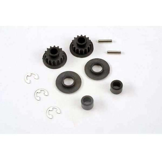 4395 Pulley, 15-Groove (2)/ Axle Pins (2)/ Top Shaft Spacers (2) (Plastic)