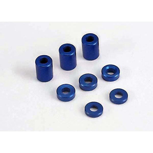 4829 Blue-Anodized, Aluminum Spacers (3X6X8Mm) (3)/ (3X6X1.5Mm) (2)/ 3X6X2.5Mm) (4)