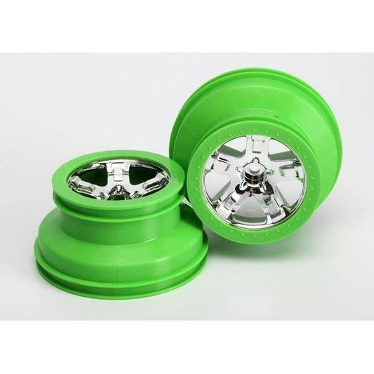5866 Wheels Sct Chrome Green Beadlock Style Dual Profile ' Outer ' Inner Wd Front Green-Beadlock-Style,-Dual-Profile-(2