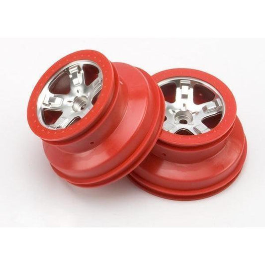 5874A Wheels Sct Satin Chrome Red Beadlock Style Dual Profile ' Outer ' Inner Wd Chrome,-Red-Beadlock-Style,-Dual-Profile-(2