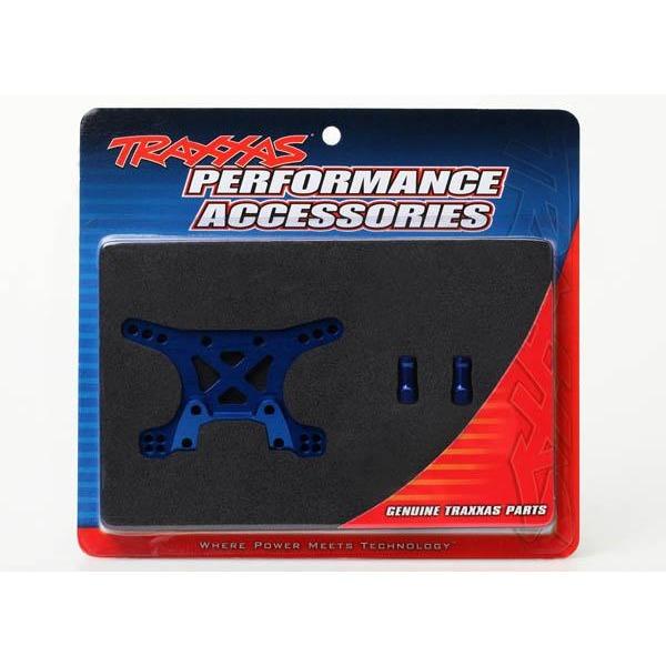 6439 Steering blocks, 6061-T6 aluminum, left & right (blue-anodized) - Swasey's Hardware & Hobbies