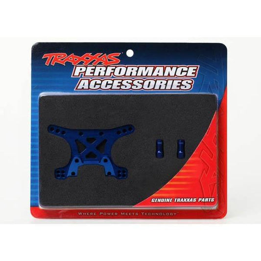 6439 Steering blocks, 6061-T6 aluminum, left & right (blue-anodized) - Swasey's Hardware & Hobbies