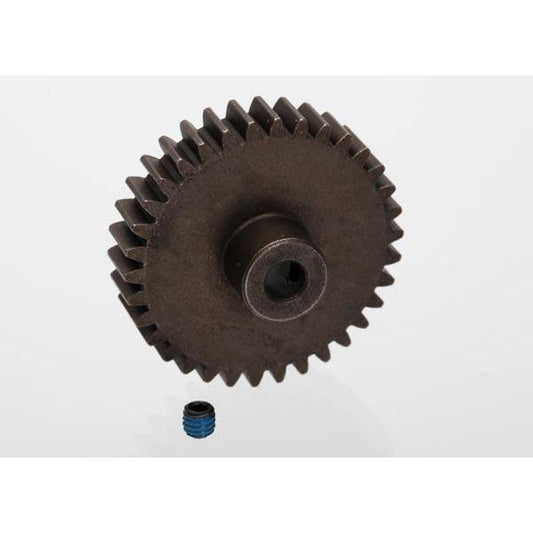 6493 Gear, 34-T pinion (1.0 metric pitch) (fits 5mm shaft)/ set screw - Swasey's Hardware & Hobbies
