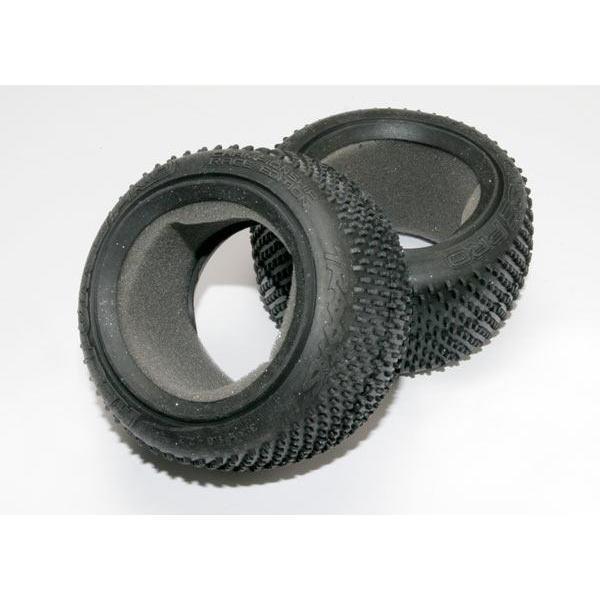 7173 Tires, Response Pro 2.2' (soft-compound, narrow profile, short knobby design)/ foam inserts (2) - Swasey's Hardware & Hobbies