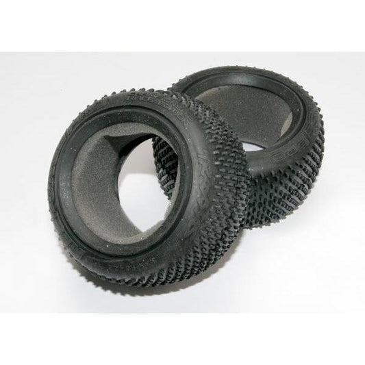 7173 Tires, Response Pro 2.2' (soft-compound, narrow profile, short knobby design)/ foam inserts (2) - Swasey's Hardware & Hobbies
