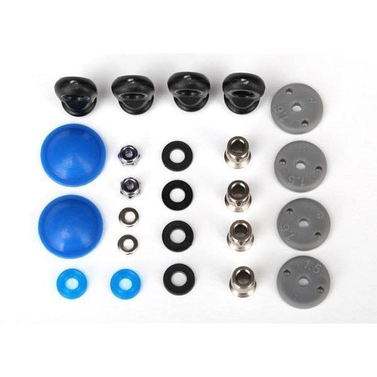 7463 Rebuild kit, GTR long/xx-long shocks (x-rings, bladders, pistons, piston nuts, shock rod ends, hollow balls) (renews 2 shocks) - Swasey's Hardware & Hobbies