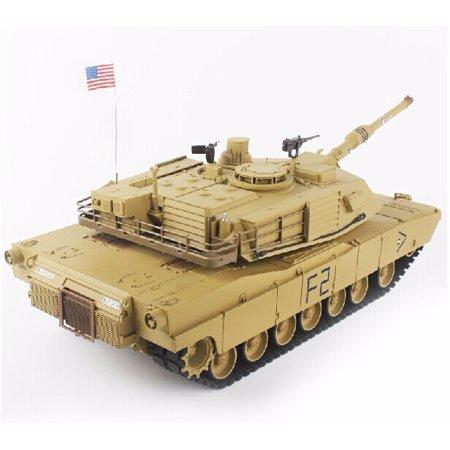 2.4Ghz Radio Remote Control 1/16 US M1A2 Abrams Airsoft Battle Tank w/Sound & Sm