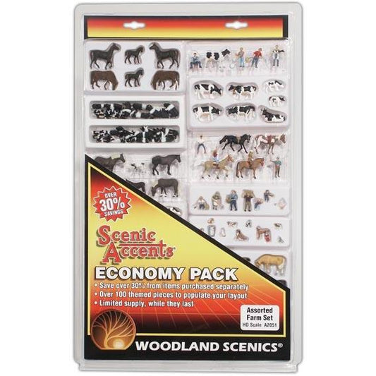 A2051 HO Economy Figure Assortment, Farm