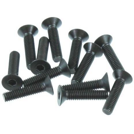 BS810-097 Flat Head Machined Thread Hex Screw 4x18mm