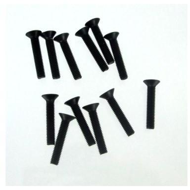 BS903-069 Flat Cross Screw(3*16) Fine Thread   12 PCS