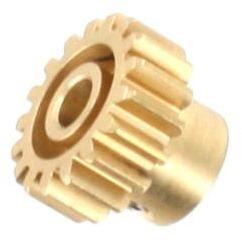 BS910-050 17T brass motor gear (Stock, only for use with 21T plastic spur gear)