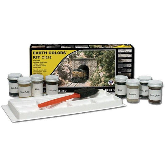 C1215 Woodland Scenics Earth Color Kit 8-1 Fluid Oz Bottles