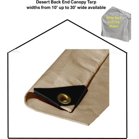 Back Wall Tarp-No Zippers Desert-Choose Your Size
