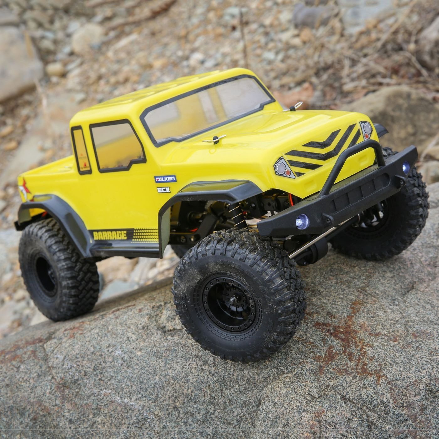 1/12 Barrage Gen2 1.55 4WD Scaler Brushed RTR: Yellow