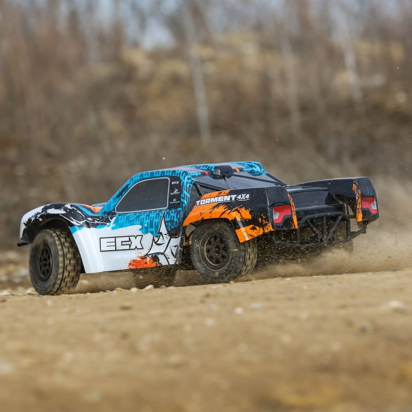 1/10 Torment 4WD SCT Brushed RTR, Orange/Blue