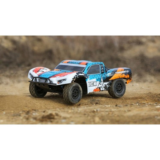 1/10 Torment 4WD SCT Brushed RTR, Orange/Blue