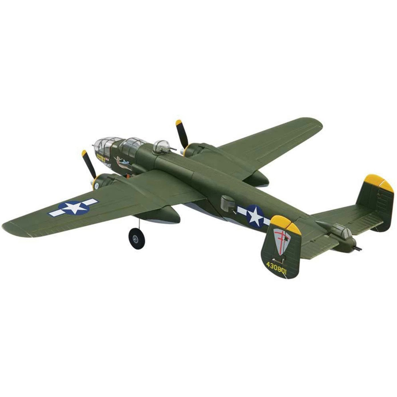 FLZA2402 Micro B-25 Mitchell WWII Bomber EP Tx-R 21.7"