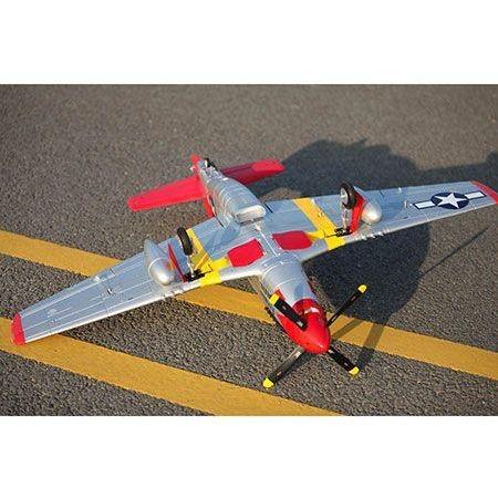 FMM008PRT P-51D, Red Tail, V8, PNP, 1450mm