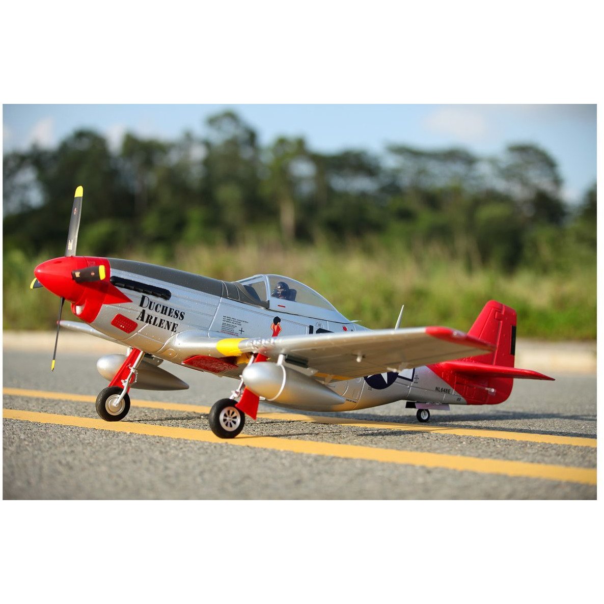 FMM008PRT P-51D, Red Tail, V8, PNP, 1450mm