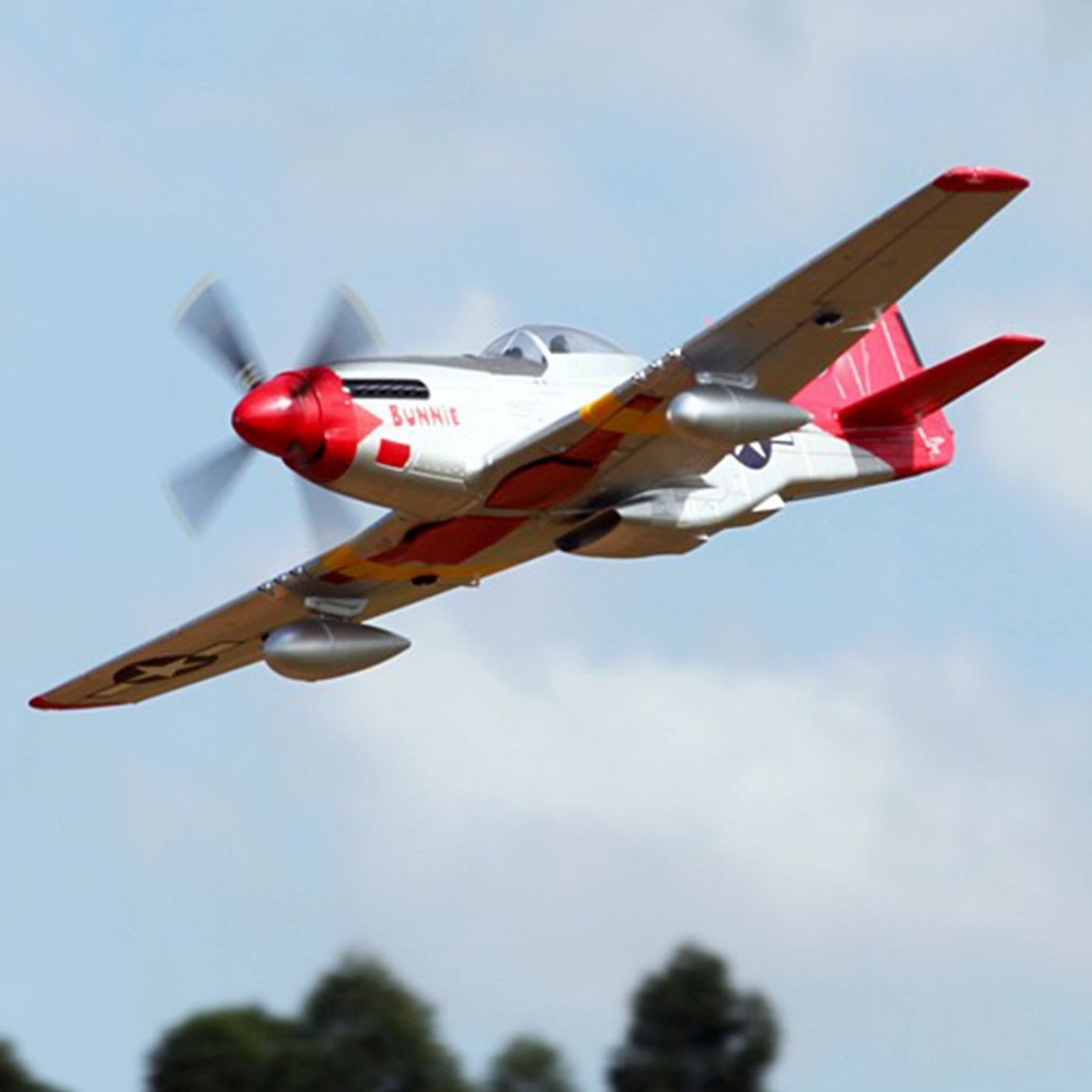 FMM041PRT P-51D, Red Tail, PNP, 1700mm