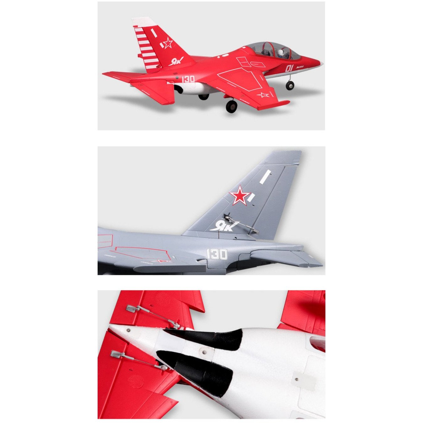 FMM088PGRY Yak 130 70mm Jet PNP Gray