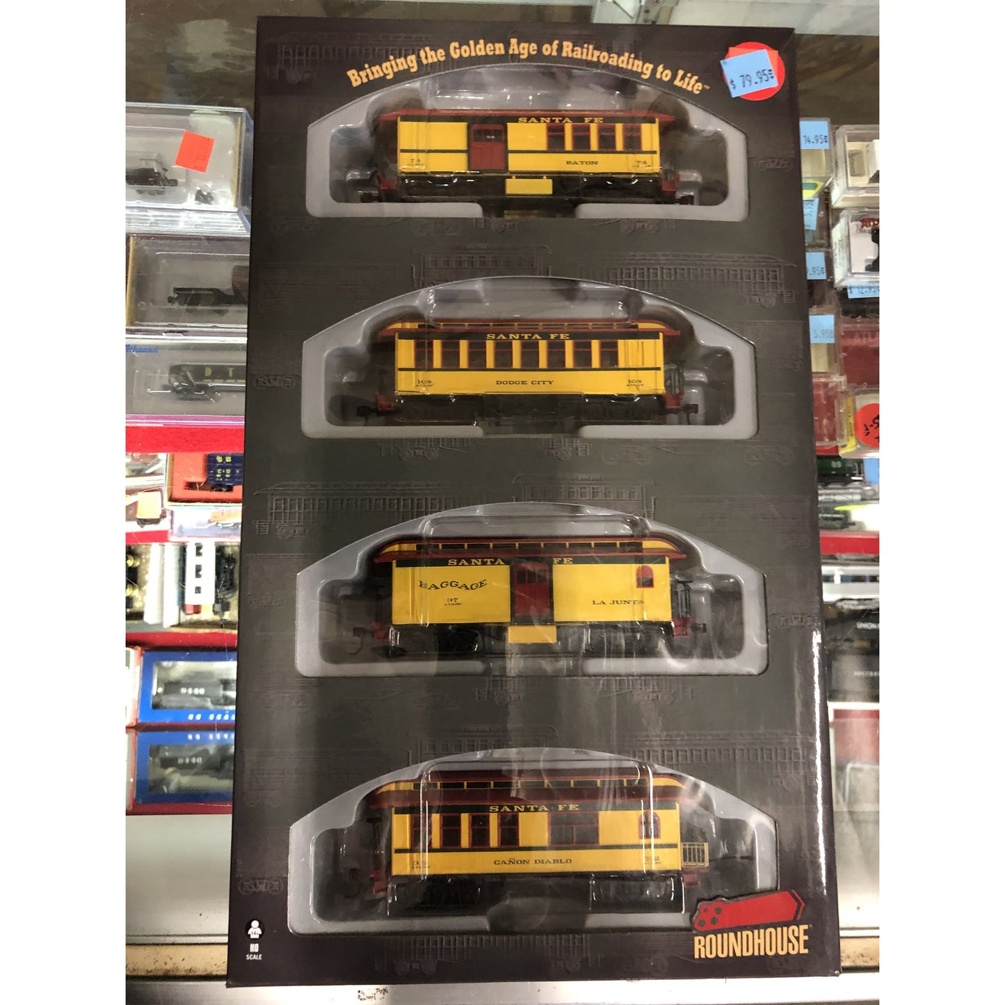 Roundhouse 84301 HO Scale Santa Fe Overton Set
