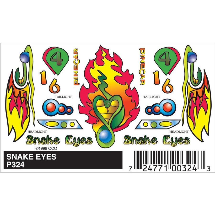 324 Stick-On Decals, Snake Eyes