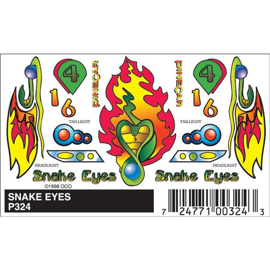 324 Stick-On Decals, Snake Eyes