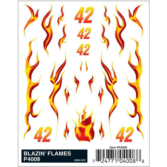 4008 Dry Transfer Decals, Blazin' Flames