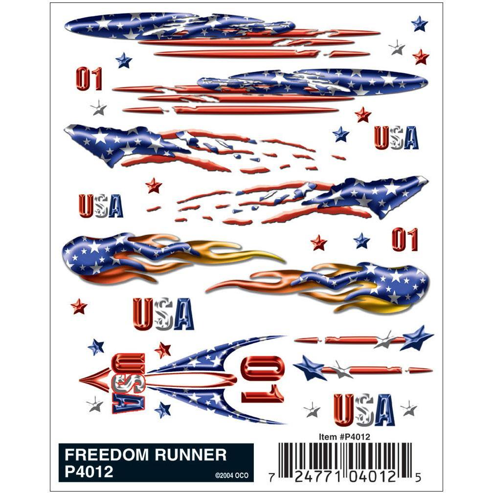 4012 Dry Transfer Decals, Freedom Runner