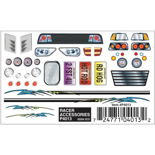 4013 Dry Transfer Decals, Racer Accessories