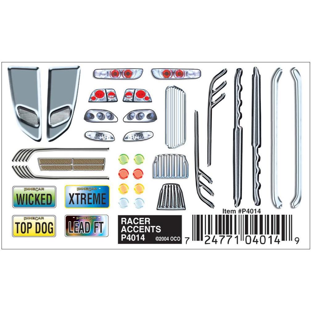 4014 Dry Transfer Decals, Racer Accents