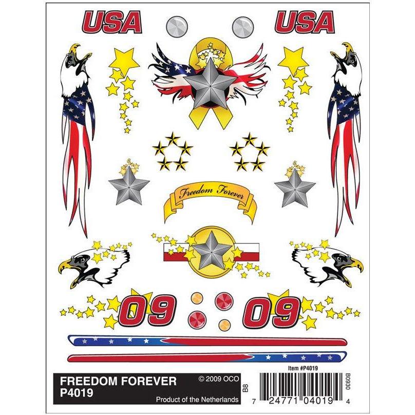 4019 Dry Transfer Decals, Freedom Forever