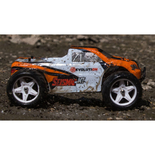 Seismic 1/18 4WD Monster Truck RTR: Orange/White