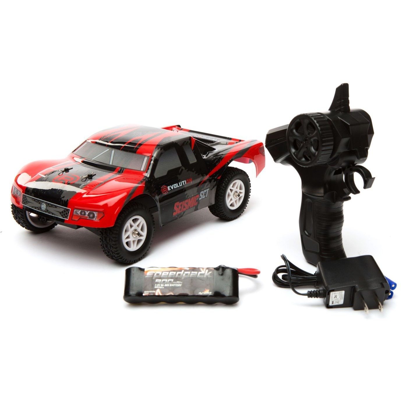 Seismic 1/18 4WD Short Course Truck RTR, Red/Black
