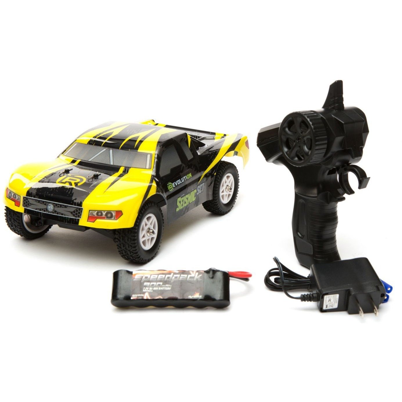 Seismic 1/18 4WD Short CourseTruck RTR, Yellow/Blk