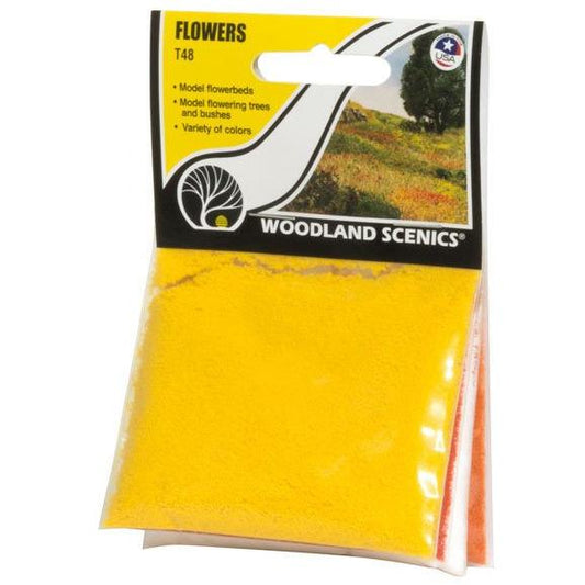 T48 Woodland Scenics Flower Bag 4-Color 1.8 in/3