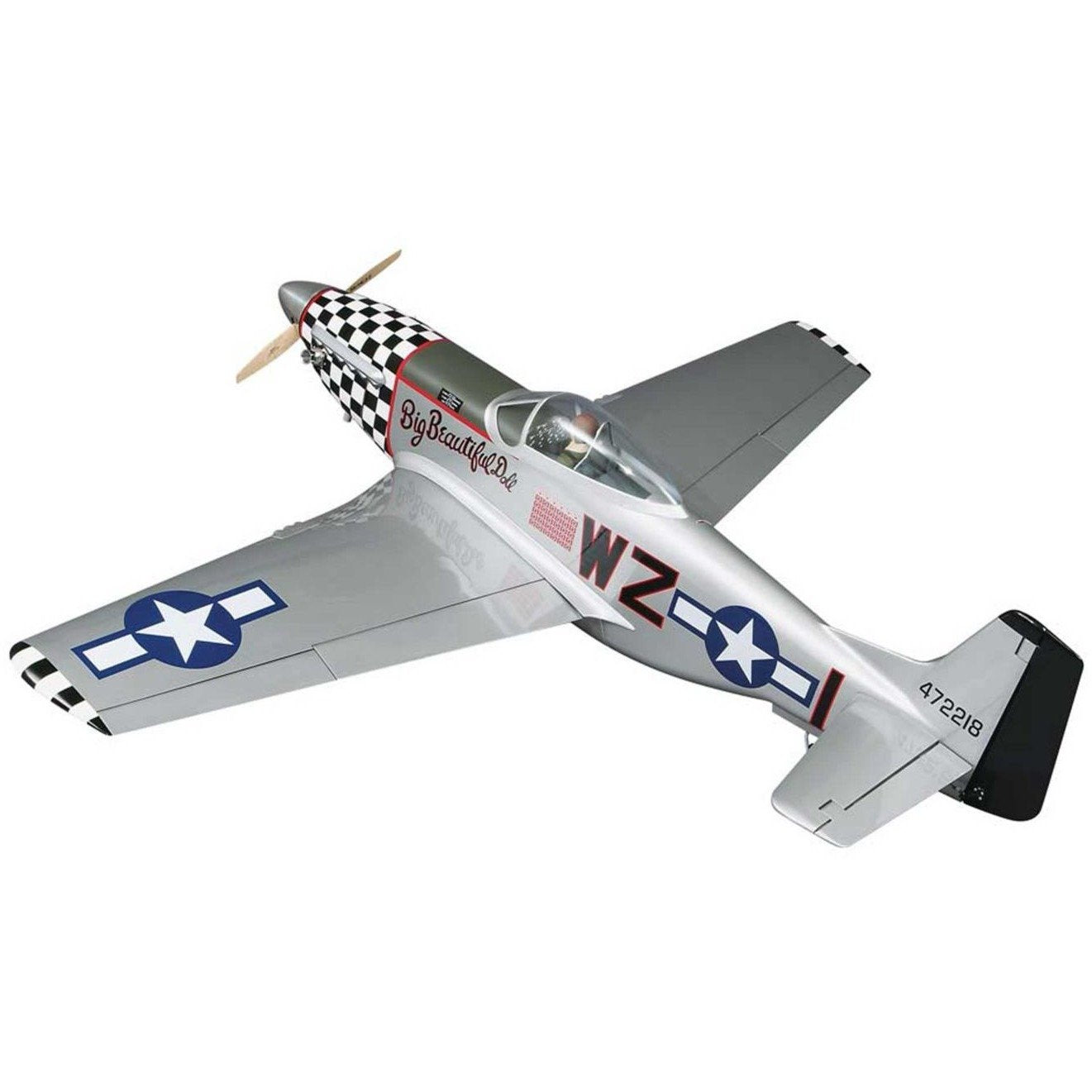 TOPA0700 1/5 Giant P-51D Mustang GP ARF 2.1-2.8,84.5"