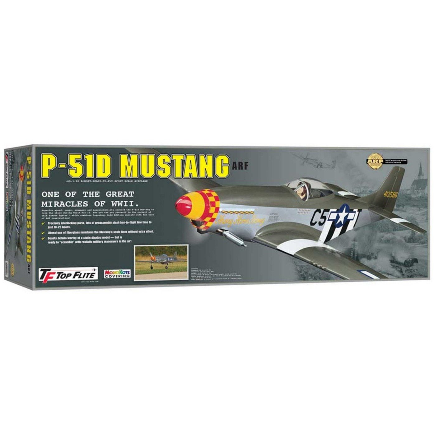 TOPA0950 1/7 P-51D Mustang 60 GP ARF w/Retracts 64.5"