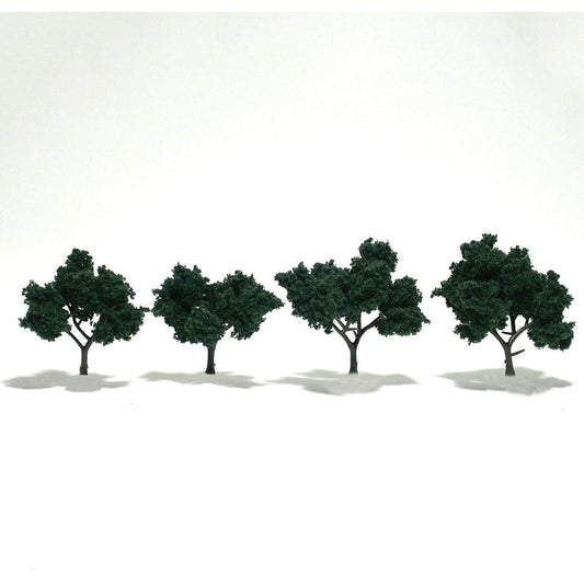 TR1505 Ready-Made Tree, Dark Green 2-3" (4)