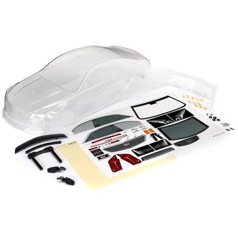 8391 Body, Cadillac CTS-V (clear, requires painting)/ decal sheet (includes side mirrors, spoiler, & mounting hardware)
